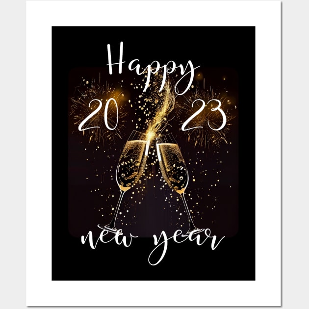 Happy New Year 2023 (en) 4 Wall Art by PD-Store